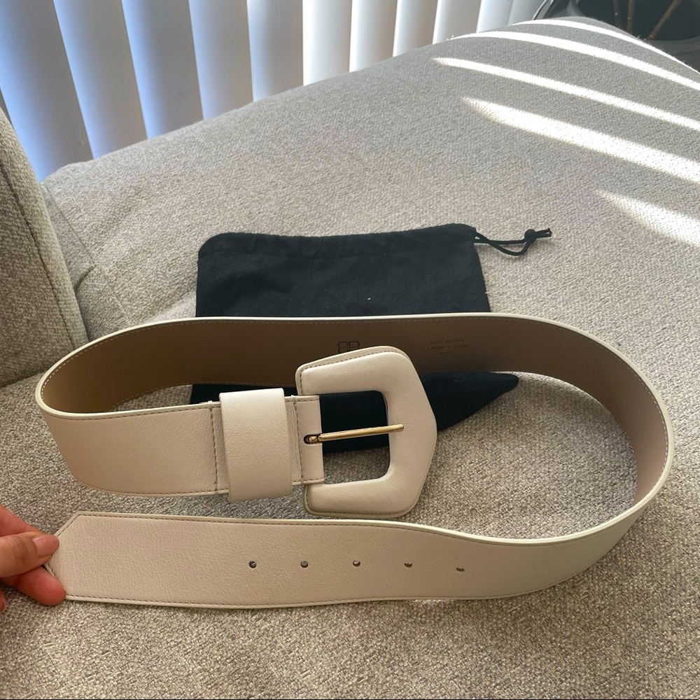 B-Low The Belt Brett Leather belt in Gesso